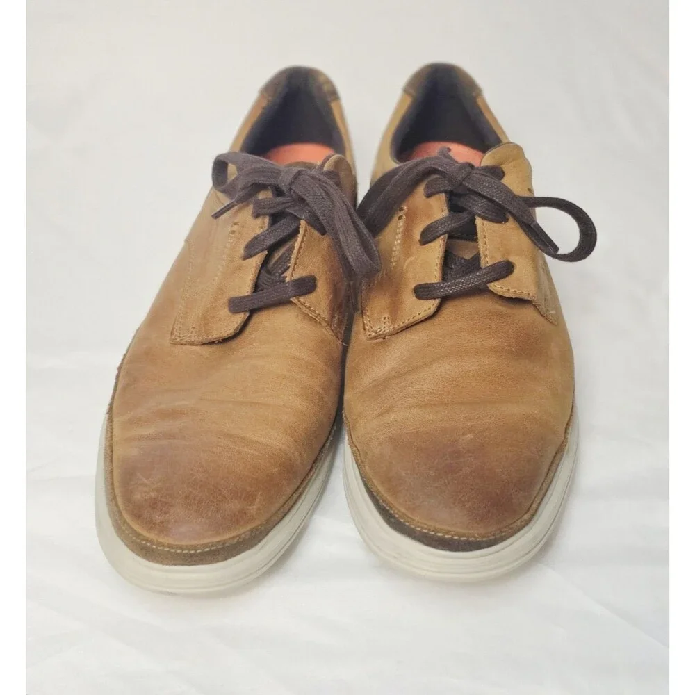 Rockport Men's Dressports 2 Go Plain Toe Oxford Shoes - Size 10 - New Caramel